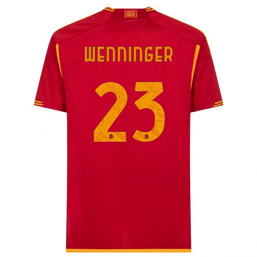 Kandiny Homme Maillot Carina Wenninger #23 Rouge Tenues Domicile 2023/24 T-Shirt