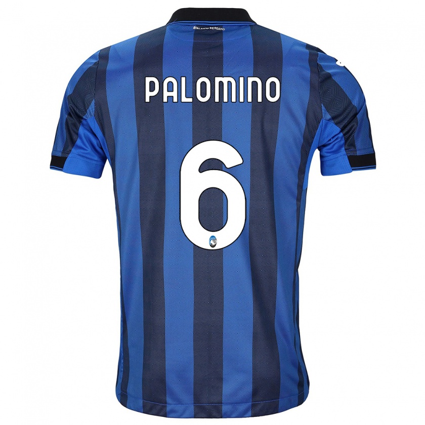 Kandiny Homme Maillot José Luis Palomino #6 Noir Bleu Tenues Domicile 2023/24 T-Shirt