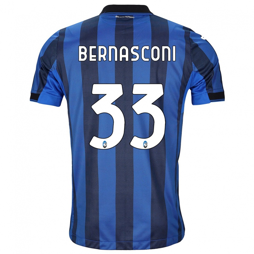 Kandiny Homme Maillot Lorenzo Bernasconi #33 Noir Bleu Tenues Domicile 2023/24 T-Shirt