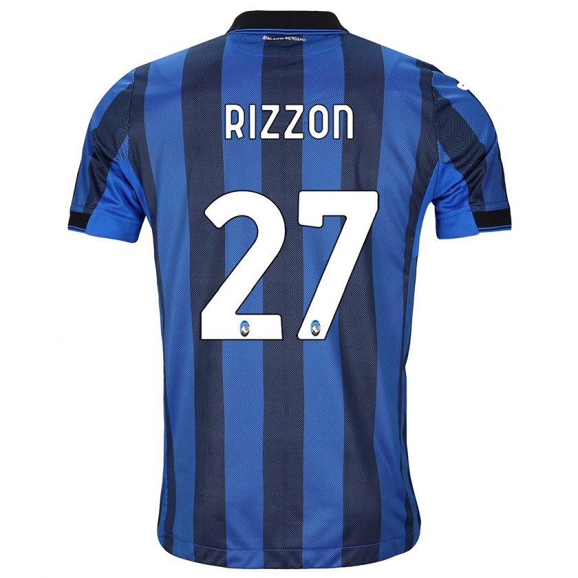 Kandiny Homme Maillot Giulia Rizzon #27 Noir Bleu Tenues Domicile 2023/24 T-Shirt