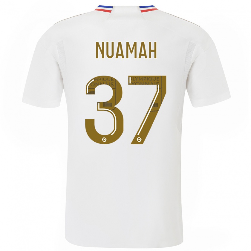 Kandiny Homme Maillot Ernest Nuamah #37 Blanc Tenues Domicile 2023/24 T-Shirt