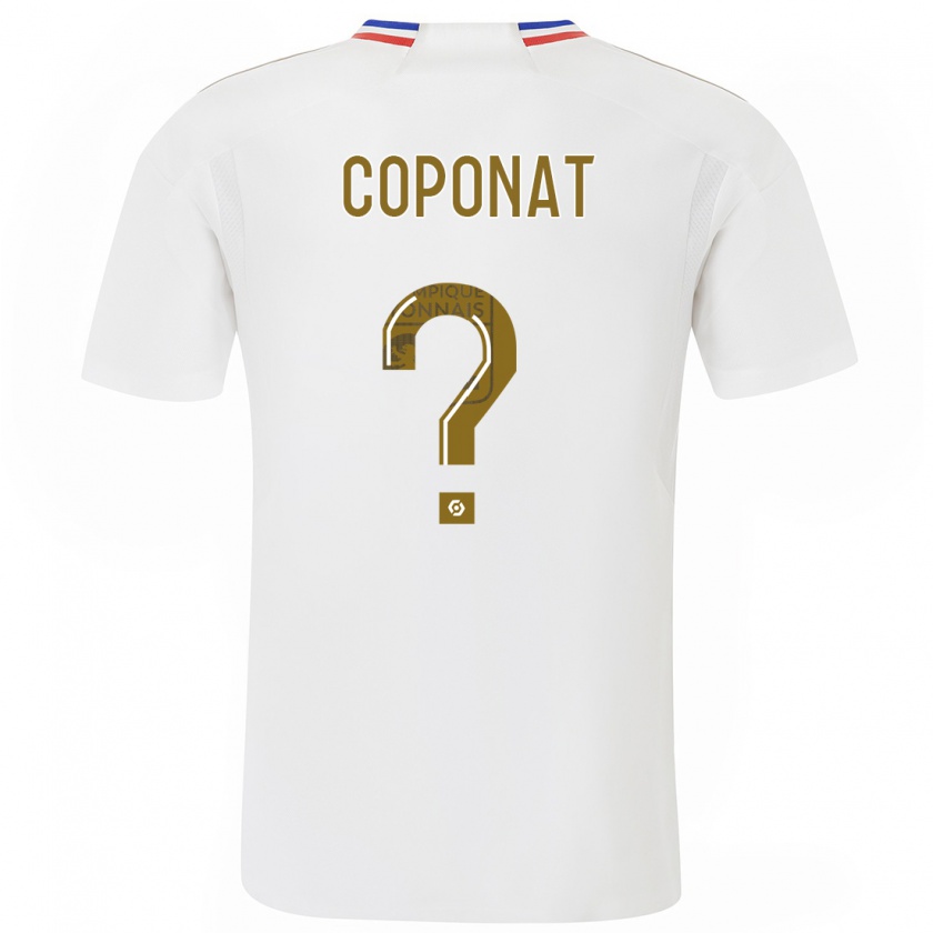 Kandiny Homme Maillot Lilian Coponat #0 Blanc Tenues Domicile 2023/24 T-Shirt