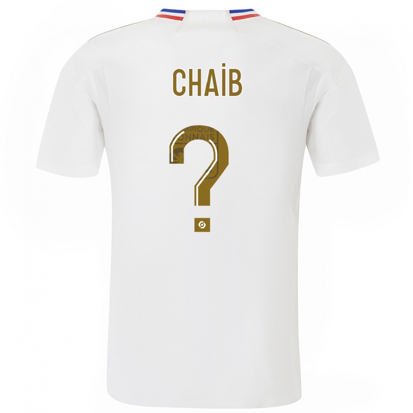 Kandiny Homme Maillot Yacine Chaib #0 Blanc Tenues Domicile 2023/24 T-Shirt