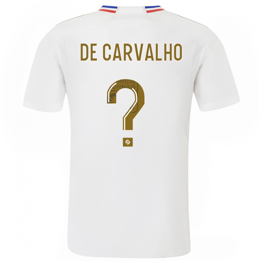 Kandiny Homme Maillot Mathys De Carvalho #0 Blanc Tenues Domicile 2023/24 T-Shirt