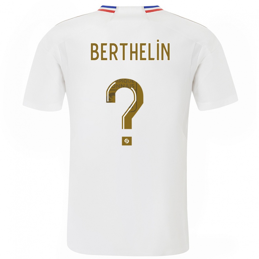 Kandiny Homme Maillot Romain Berthelin #0 Blanc Tenues Domicile 2023/24 T-Shirt