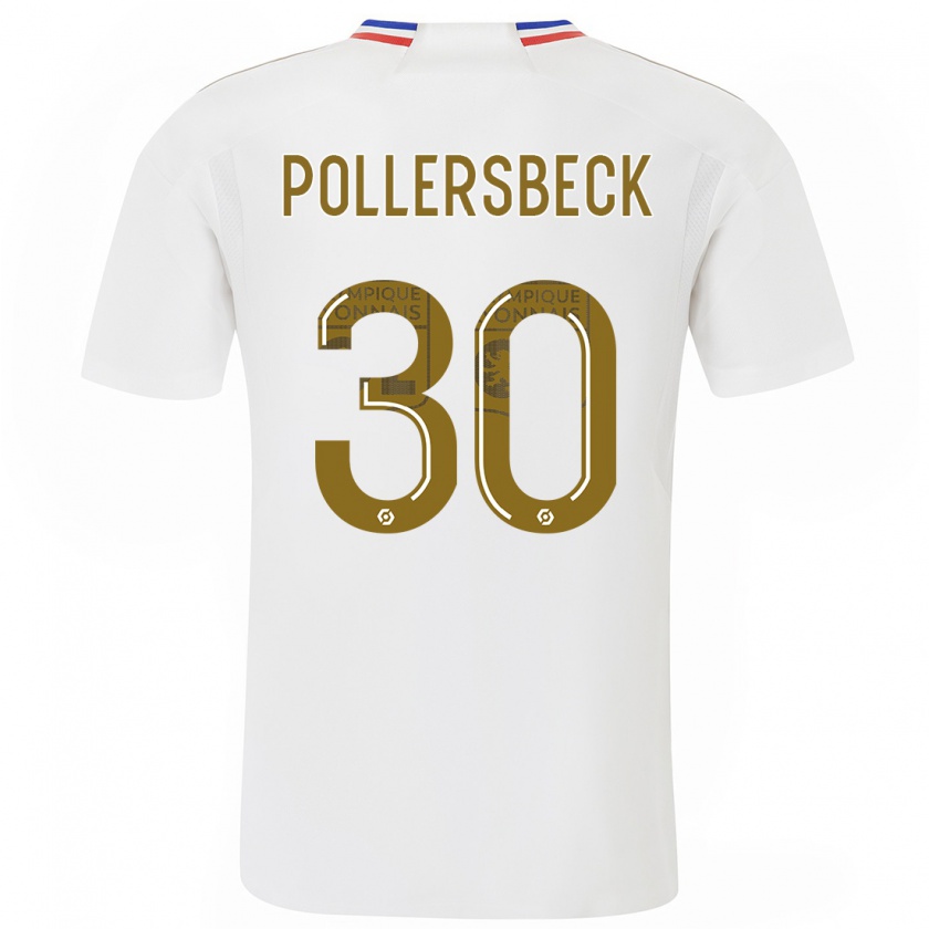 Kandiny Homme Maillot Julian Pollersbeck #30 Blanc Tenues Domicile 2023/24 T-Shirt