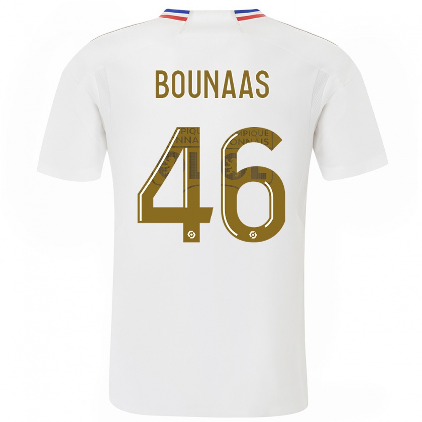 Kandiny Homme Maillot Idris Bounaas #46 Blanc Tenues Domicile 2023/24 T-Shirt