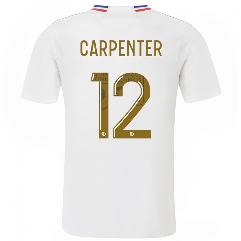 Kandiny Homme Maillot Ellie Carpenter #12 Blanc Tenues Domicile 2023/24 T-Shirt