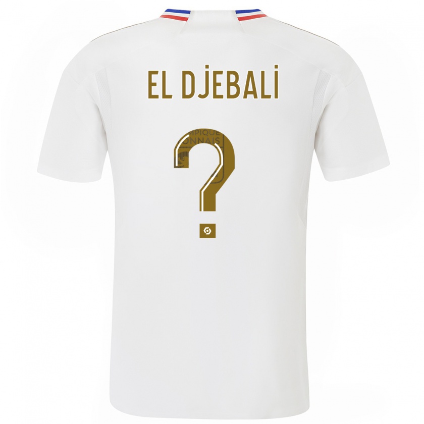 Kandiny Homme Maillot Rayan El Djebali #0 Blanc Tenues Domicile 2023/24 T-Shirt