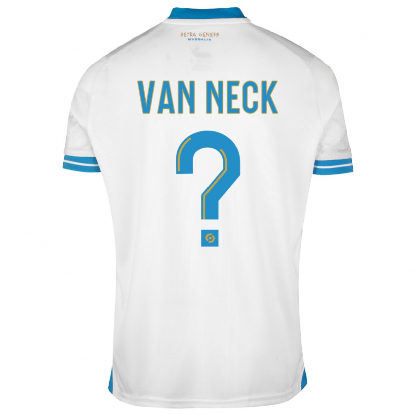 Kandiny Homme Maillot Jelle Van Neck #0 Blanc Tenues Domicile 2023/24 T-Shirt
