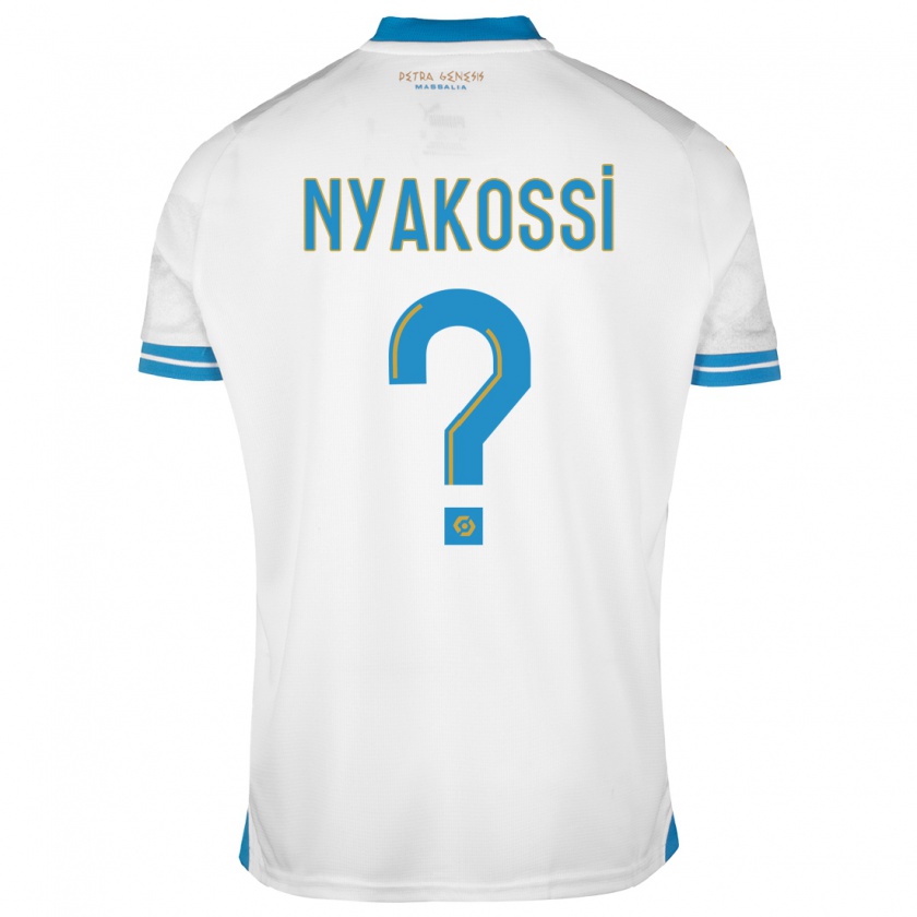 Kandiny Homme Maillot Roggerio Nyakossi #0 Blanc Tenues Domicile 2023/24 T-Shirt