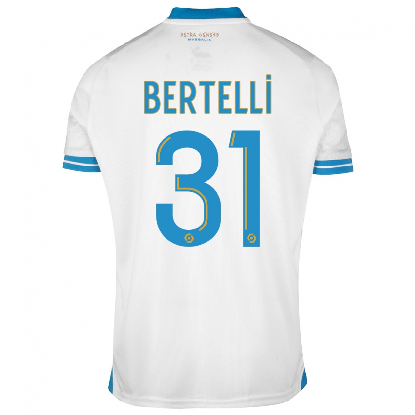 Kandiny Homme Maillot Ugo Bertelli #31 Blanc Tenues Domicile 2023/24 T-Shirt