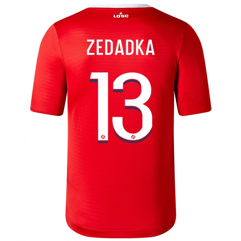 Kandiny Homme Maillot Akim Zedadka #13 Rouge Tenues Domicile 2023/24 T-Shirt