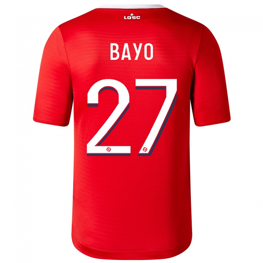 Kandiny Homme Maillot Mohamed Bayo #27 Rouge Tenues Domicile 2023/24 T-Shirt