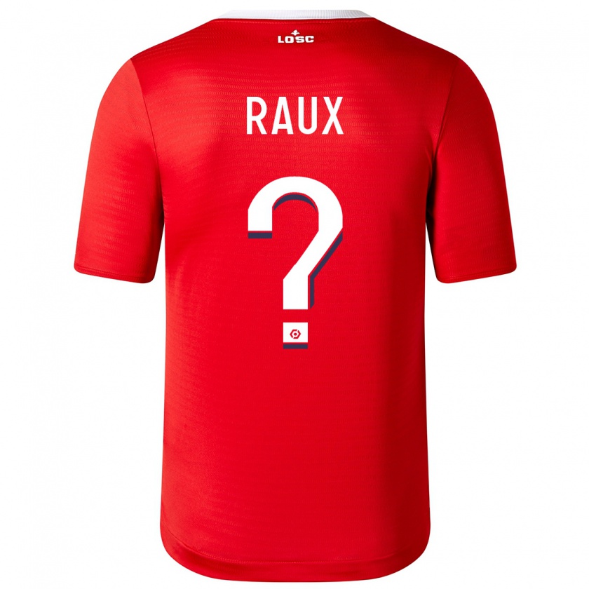 Kandiny Homme Maillot Jules Raux #0 Rouge Tenues Domicile 2023/24 T-Shirt