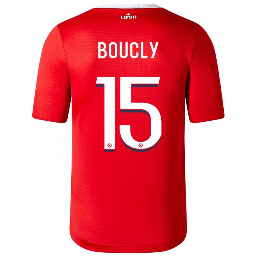 Kandiny Homme Maillot Maite Boucly #15 Rouge Tenues Domicile 2023/24 T-Shirt
