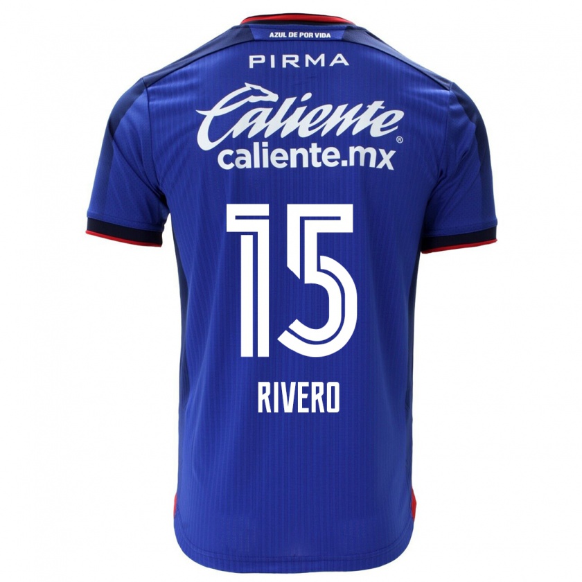 Kandiny Homme Maillot Ignacio Rivero #15 Bleu Tenues Domicile 2023/24 T-Shirt