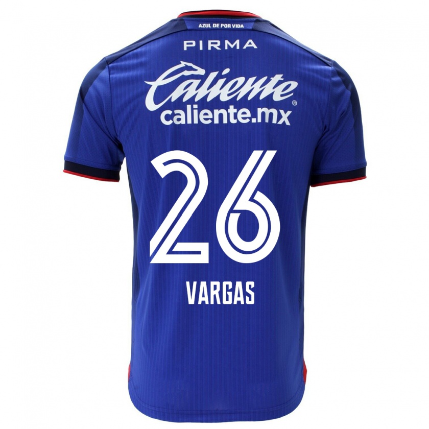 Kandiny Homme Maillot Carlos Vargas #26 Bleu Tenues Domicile 2023/24 T-Shirt
