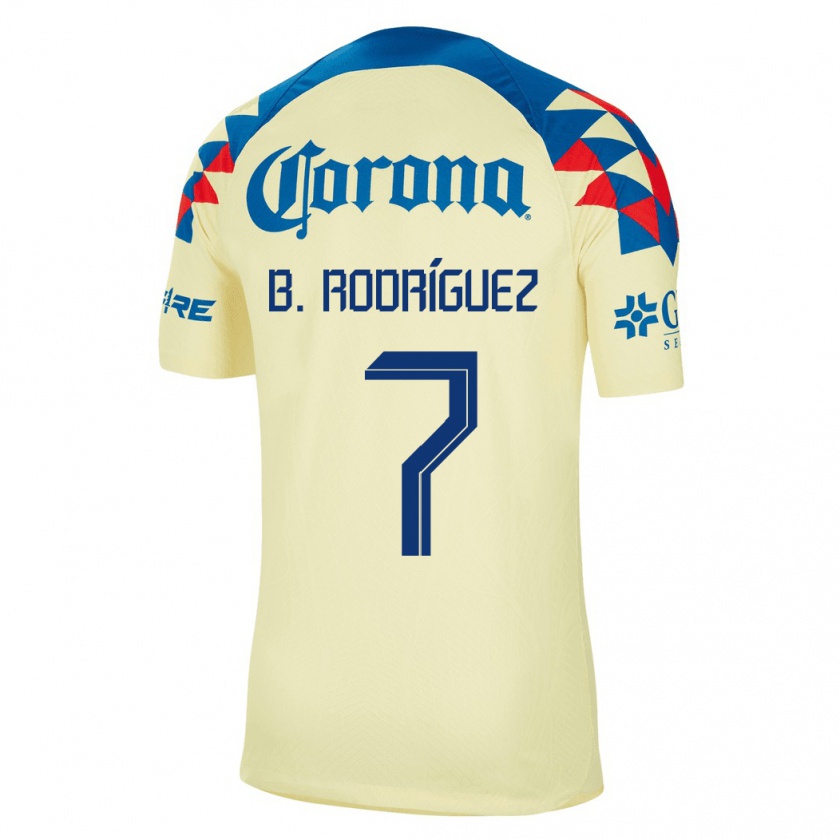 Kandiny Homme Maillot Brian Rodríguez #7 Jaune Tenues Domicile 2023/24 T-Shirt