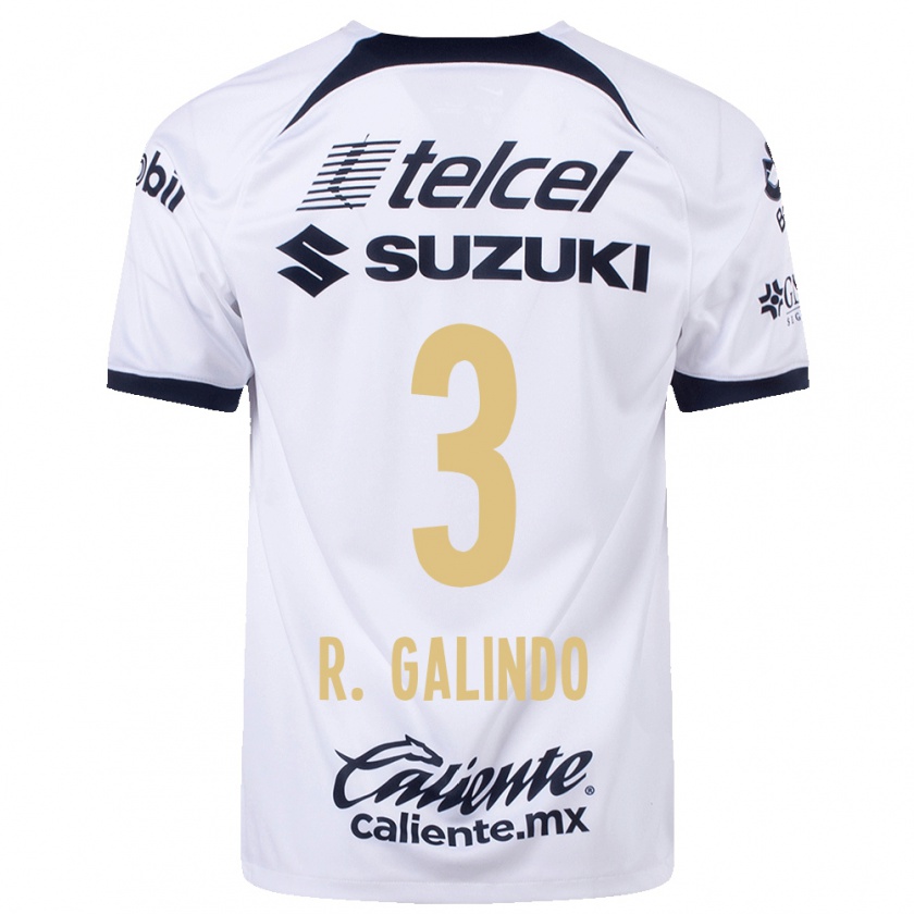 Kandiny Homme Maillot José Galindo #3 Blanc Tenues Domicile 2023/24 T-Shirt