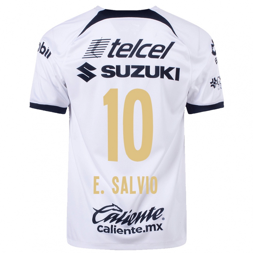 Kandiny Homme Maillot Eduardo Salvio #10 Blanc Tenues Domicile 2023/24 T-Shirt