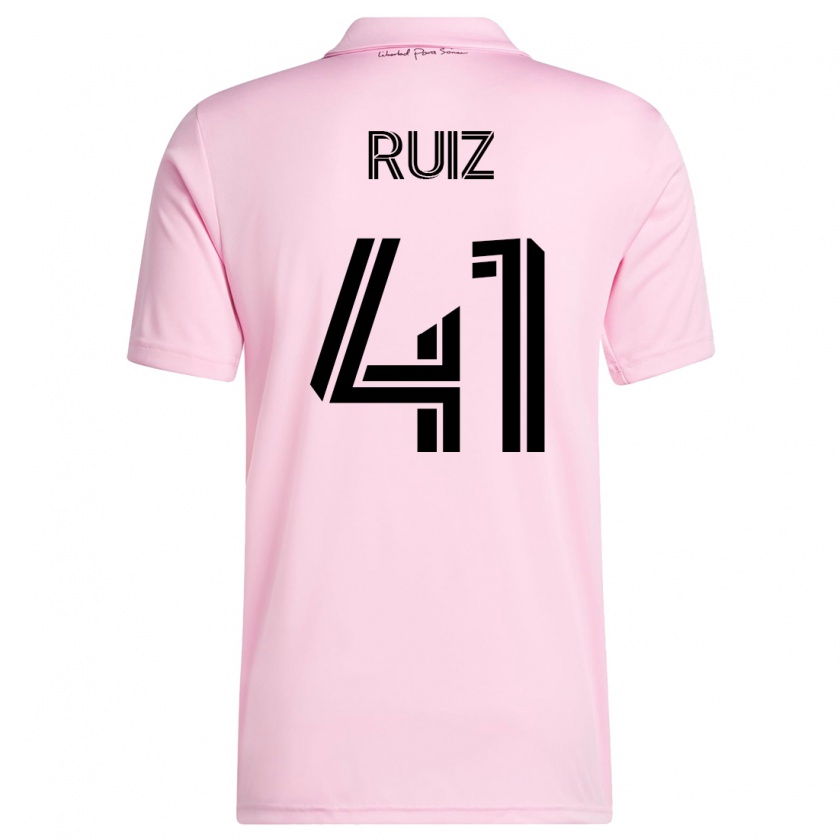 Kandiny Homme Maillot David Ruíz #41 Rose Tenues Domicile 2023/24 T-Shirt