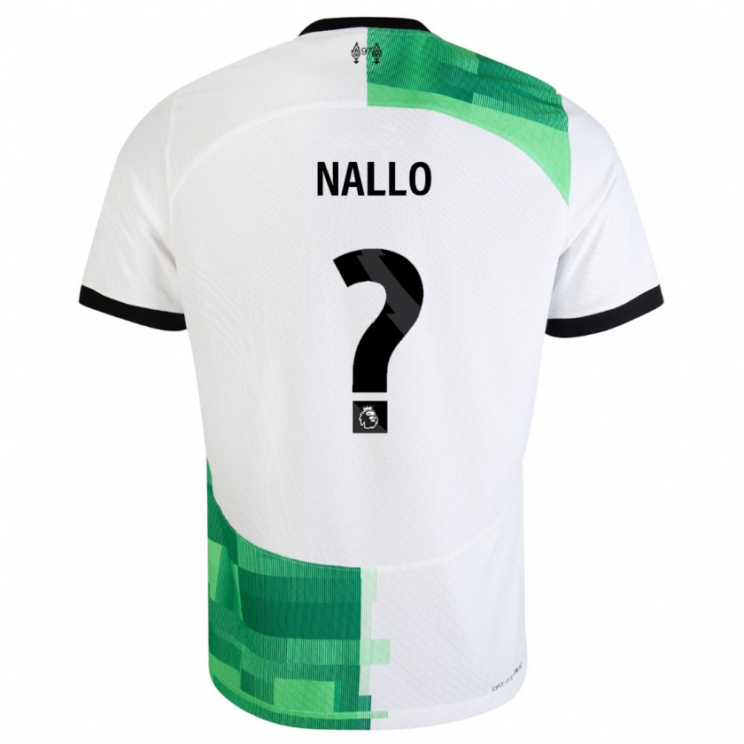 Kandiny Homme Maillot Amara Nallo #0 Blanc Vert Tenues Extérieur 2023/24 T-Shirt