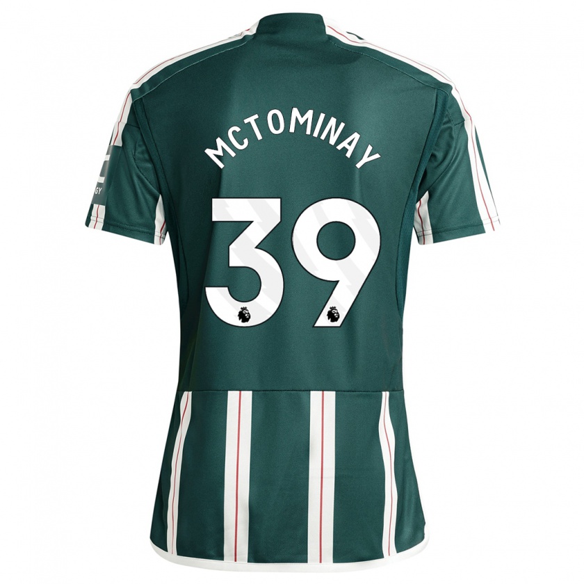 Kandiny Homme Maillot Scott Mctominay #39 Vert Foncé Tenues Extérieur 2023/24 T-Shirt