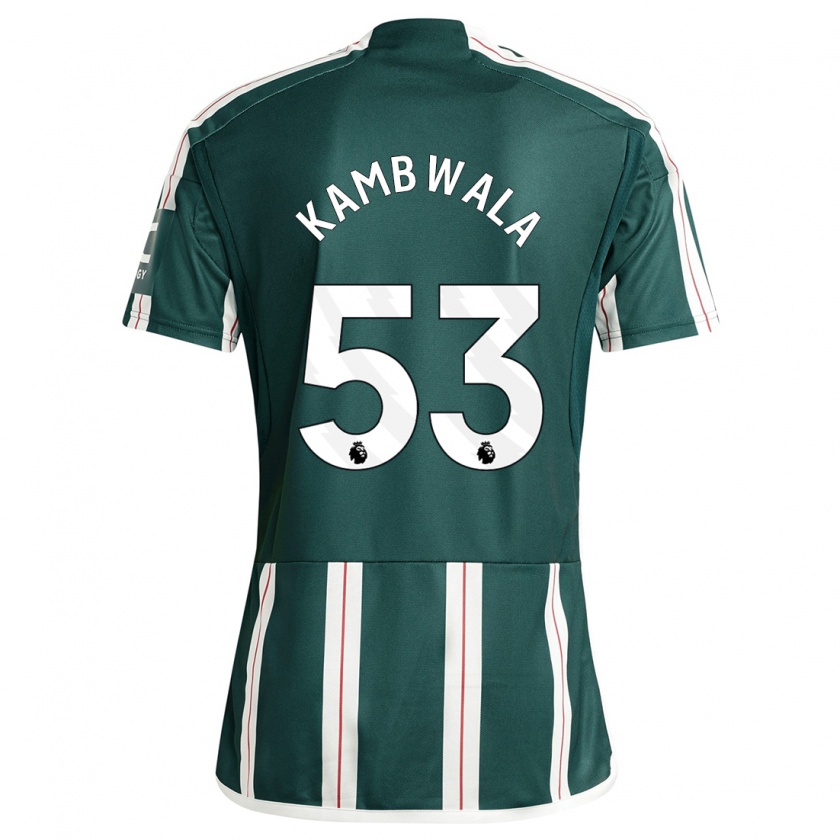 Kandiny Homme Maillot Willy Kambwala #53 Vert Foncé Tenues Extérieur 2023/24 T-Shirt