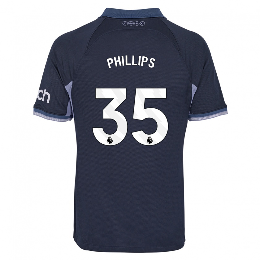 Kandiny Homme Maillot Ashley Phillips #35 Bleu Foncé Tenues Extérieur 2023/24 T-Shirt