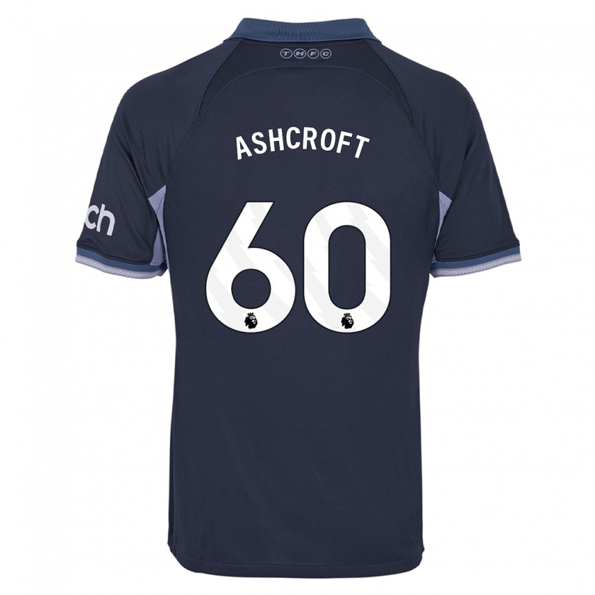 Kandiny Homme Maillot Tyrell Ashcroft #60 Bleu Foncé Tenues Extérieur 2023/24 T-Shirt