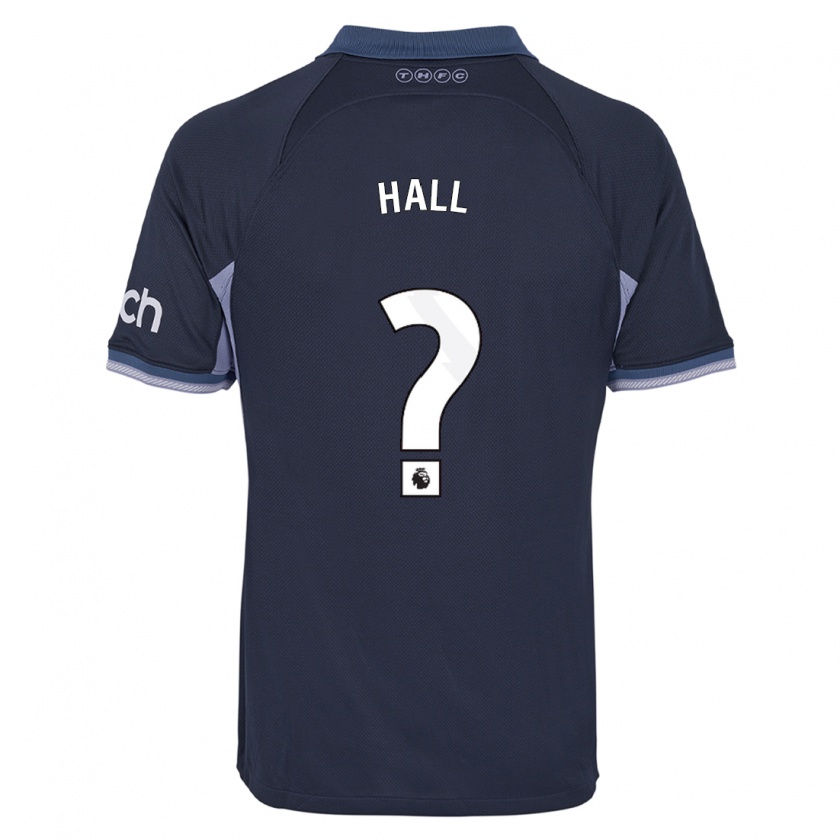 Kandiny Homme Maillot Tyrese Hall #0 Bleu Foncé Tenues Extérieur 2023/24 T-Shirt
