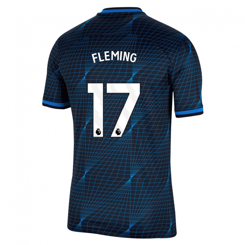 Kandiny Homme Maillot Jessie Fleming #17 Bleu Foncé Tenues Extérieur 2023/24 T-Shirt
