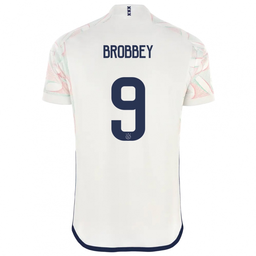 Kandiny Homme Maillot Brian Brobbey #9 Blanc Tenues Extérieur 2023/24 T-Shirt