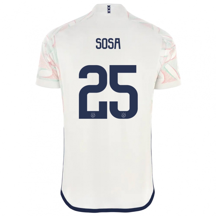 Kandiny Homme Maillot Borna Sosa #25 Blanc Tenues Extérieur 2023/24 T-Shirt