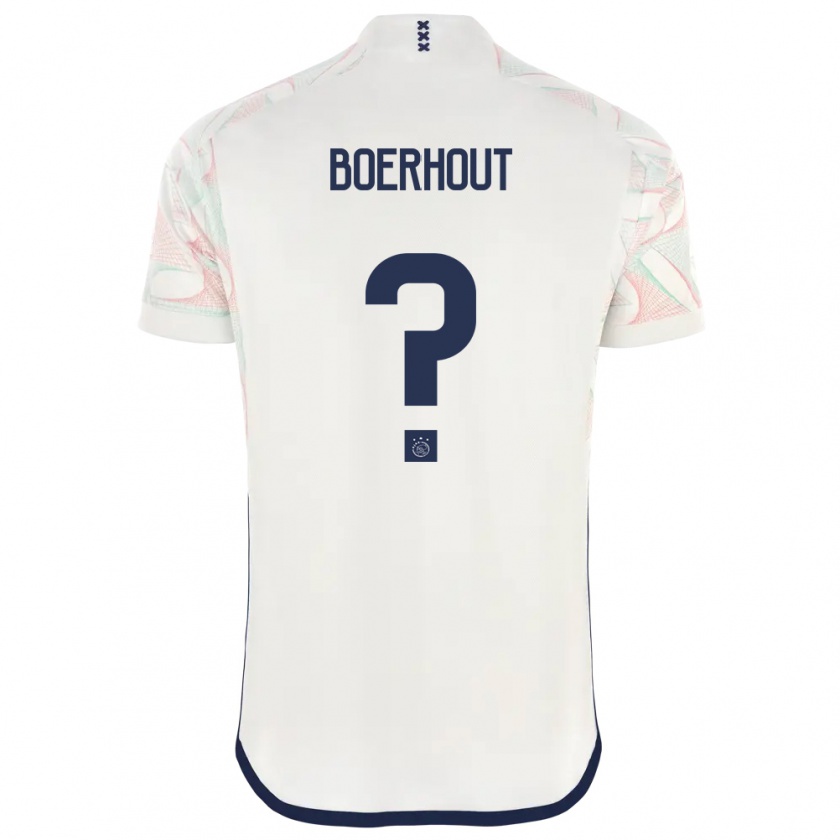 Kandiny Homme Maillot Yoram Boerhout #0 Blanc Tenues Extérieur 2023/24 T-Shirt