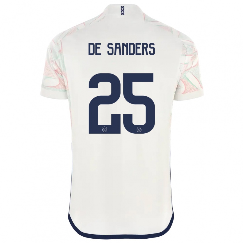 Kandiny Homme Maillot Kay-Lee De Sanders #25 Blanc Tenues Extérieur 2023/24 T-Shirt
