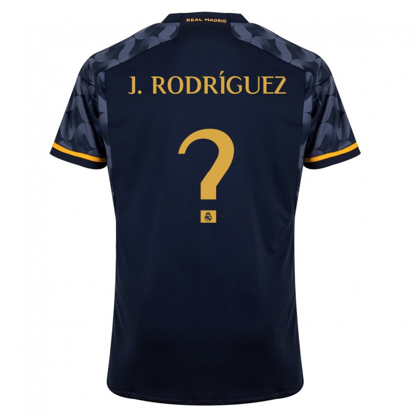 Kandiny Homme Maillot Juan Rodríguez #0 Bleu Foncé Tenues Extérieur 2023/24 T-Shirt