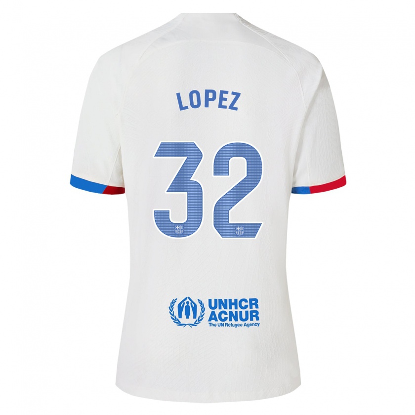 Kandiny Homme Maillot Fermín López #32 Blanc Tenues Extérieur 2023/24 T-Shirt
