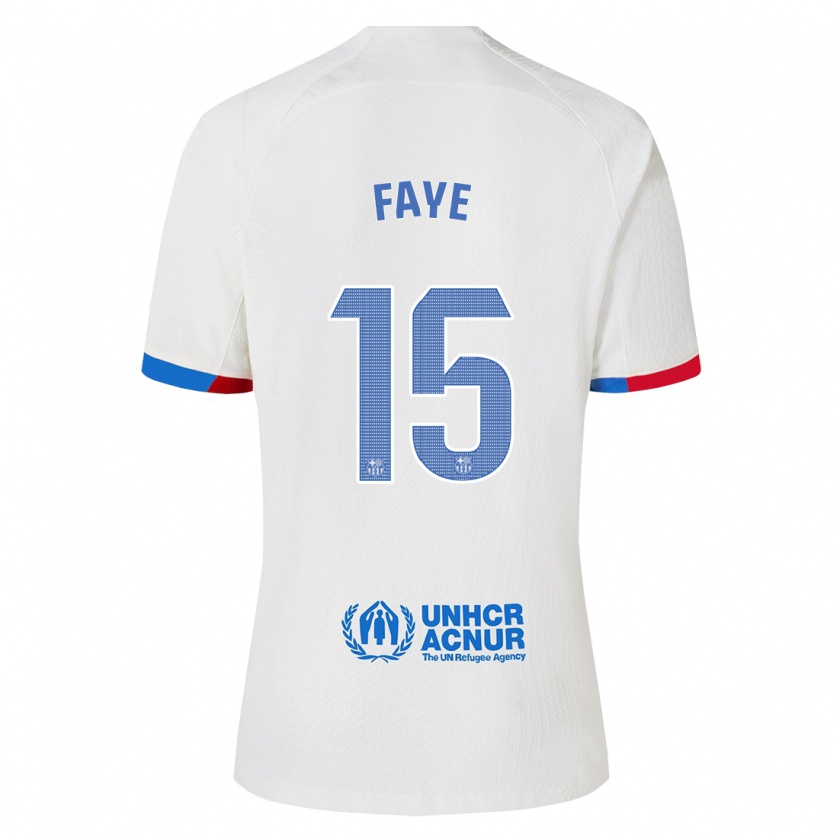 Kandiny Homme Maillot Mikayil Faye #15 Blanc Tenues Extérieur 2023/24 T-Shirt