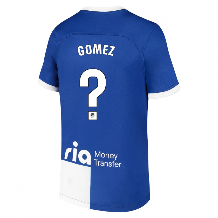 Kandiny Homme Maillot Jesus Gomez #0 Bleu Blanc Tenues Extérieur 2023/24 T-Shirt