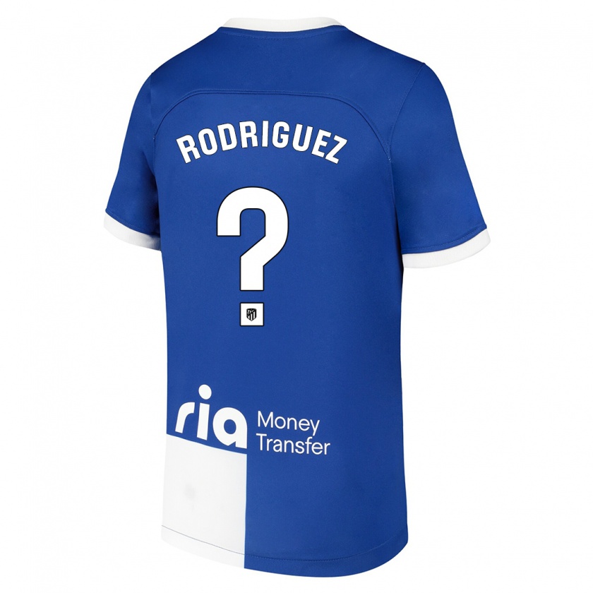 Kandiny Homme Maillot Adrian Rodriguez #0 Bleu Blanc Tenues Extérieur 2023/24 T-Shirt