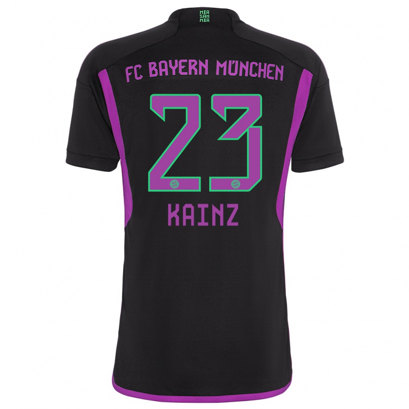 Kandiny Homme Maillot Manuel Kainz #23 Noir Tenues Extérieur 2023/24 T-Shirt
