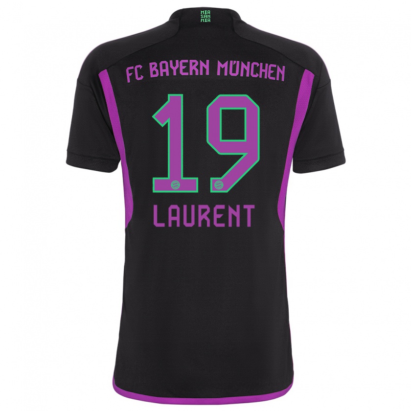 Kandiny Homme Maillot Emelyne Laurent #19 Noir Tenues Extérieur 2023/24 T-Shirt