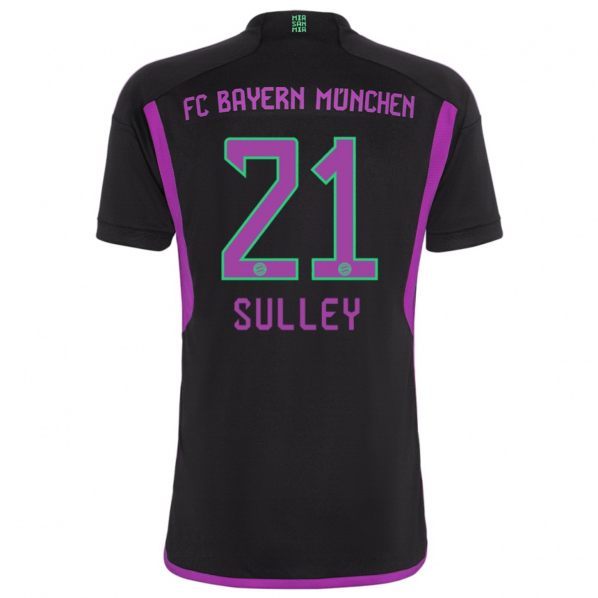 Kandiny Homme Maillot Williams Baffour Sulley #21 Noir Tenues Extérieur 2023/24 T-Shirt