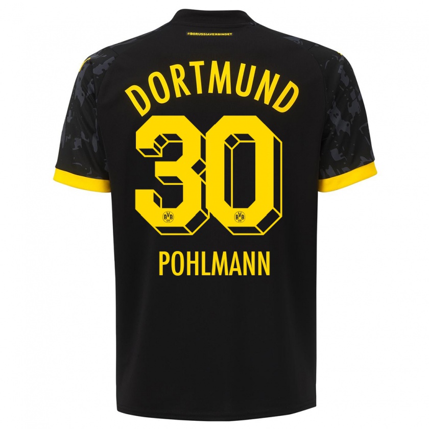 Kandiny Homme Maillot Ole Pohlmann #30 Noir Tenues Extérieur 2023/24 T-Shirt