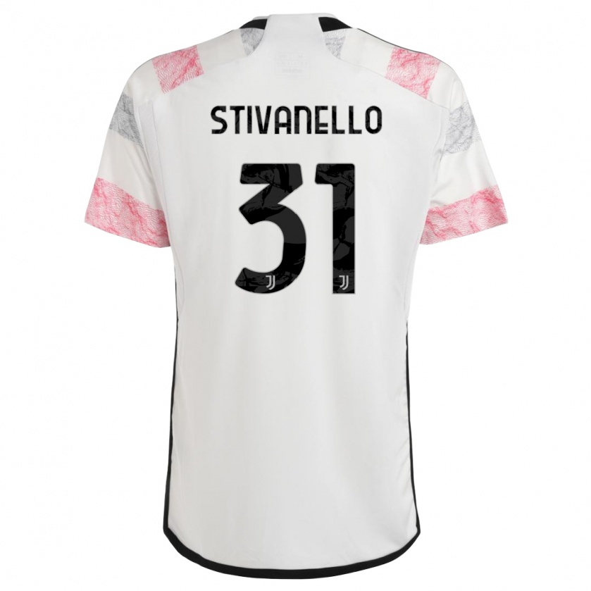 Kandiny Homme Maillot Riccardo Stivanello #31 Blanc Rose Tenues Extérieur 2023/24 T-Shirt