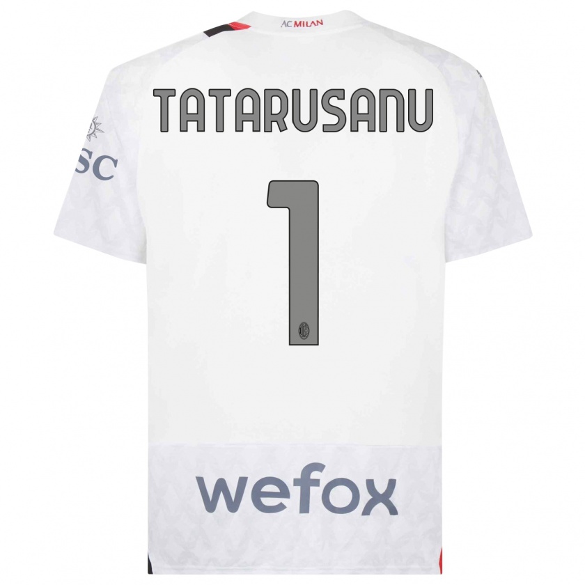 Kandiny Homme Maillot Ciprian Tatarusanu #1 Blanc Tenues Extérieur 2023/24 T-Shirt