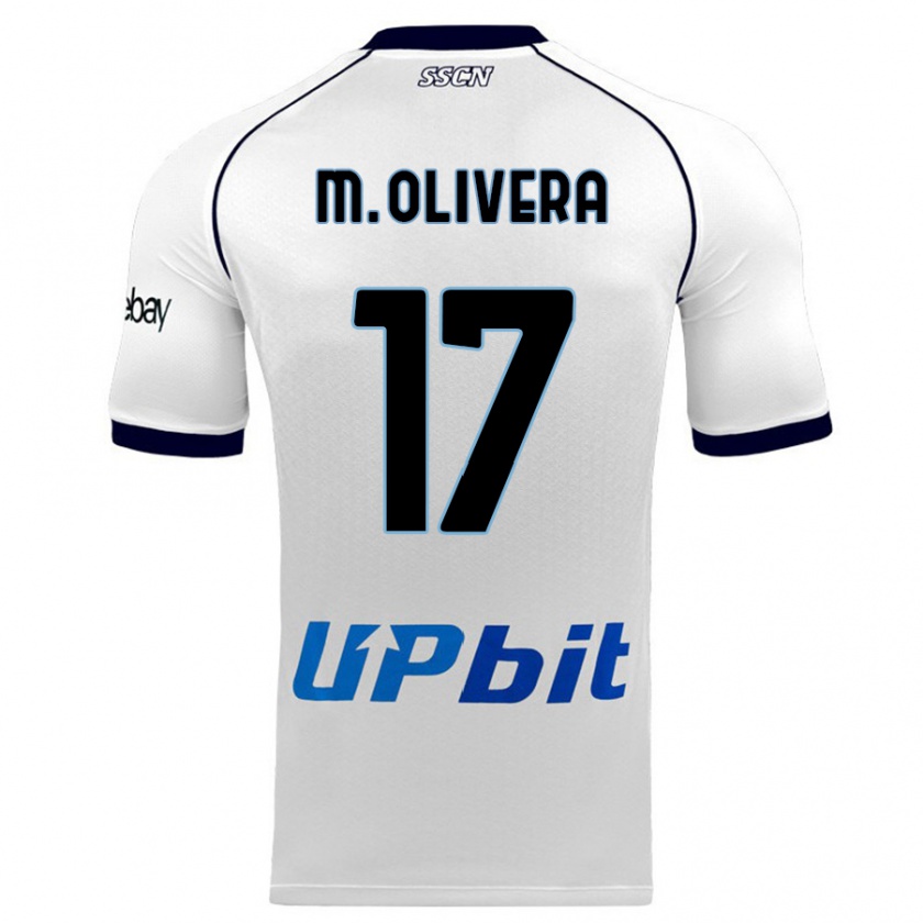 Kandiny Homme Maillot Mathías Olivera #17 Blanc Tenues Extérieur 2023/24 T-Shirt