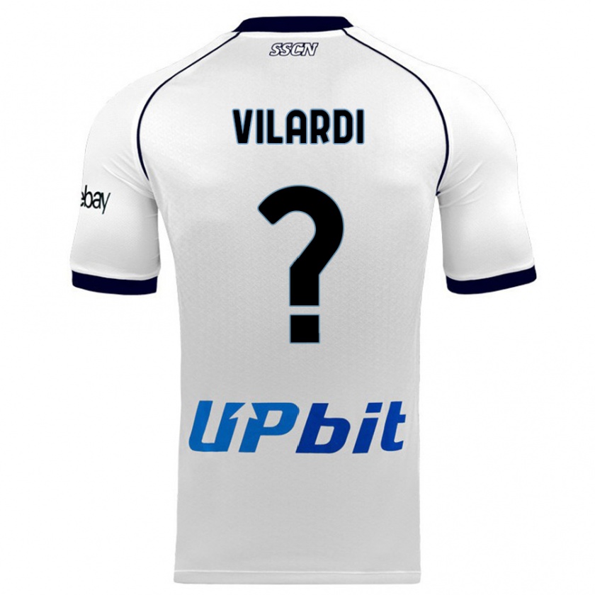 Kandiny Homme Maillot Mario Vilardi #0 Blanc Tenues Extérieur 2023/24 T-Shirt